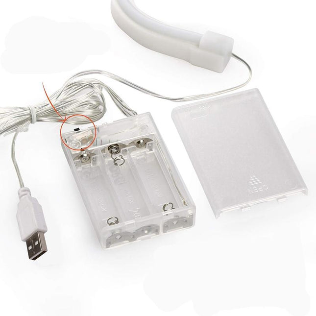 Flamformad neon LED-lampa för vägg