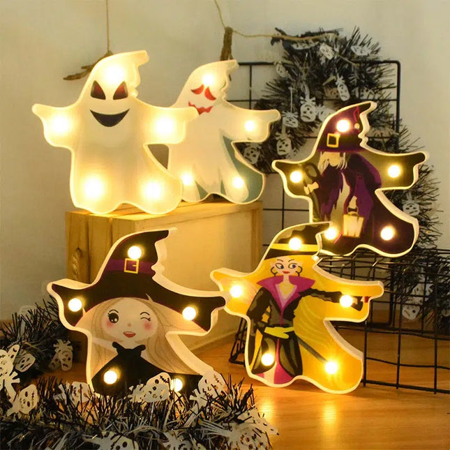 Halloween dekoration spöke med LED-lampor