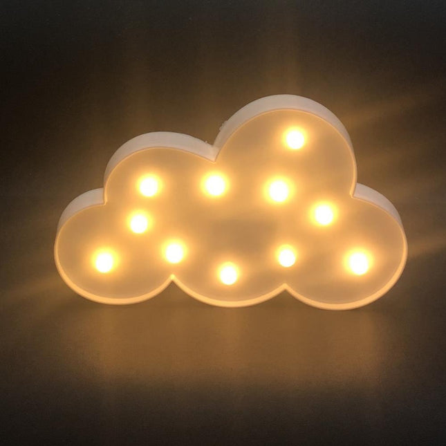 Nattlampa moln med LED-belysning