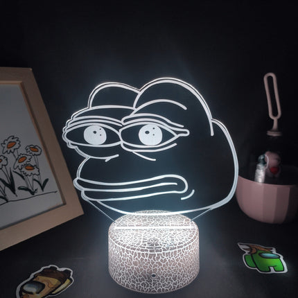 Grön LED neonlampa i groda design