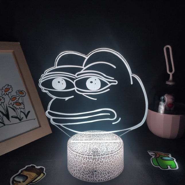 Grön LED neonlampa i groda design