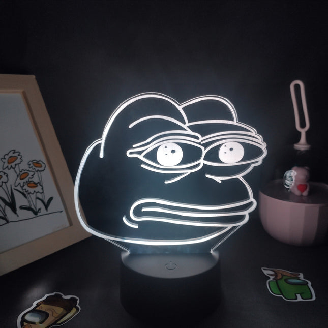 Grön LED neonlampa i groda design