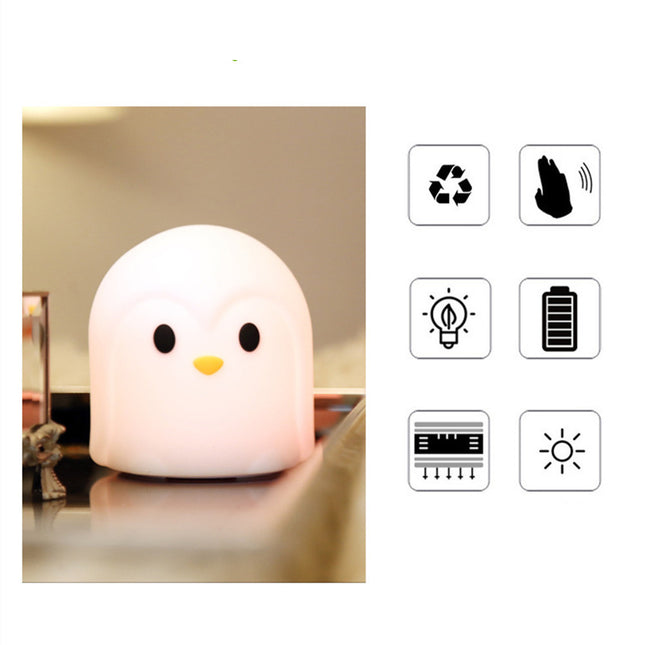 Pingvin LED-lampa i silikon med touch