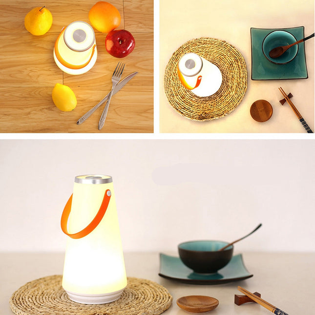 Bärbar LED campinglampa med handtag