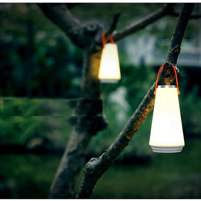 Bärbar LED campinglampa med handtag