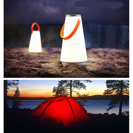 Bärbar LED campinglampa med handtag