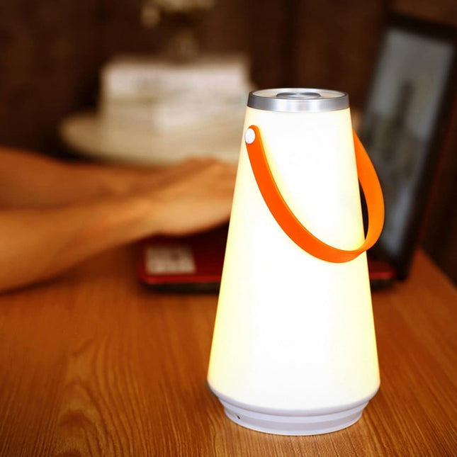 Bärbar LED campinglampa med handtag