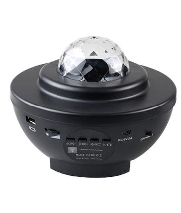 Nattlampa med galax och stjärnprojektor