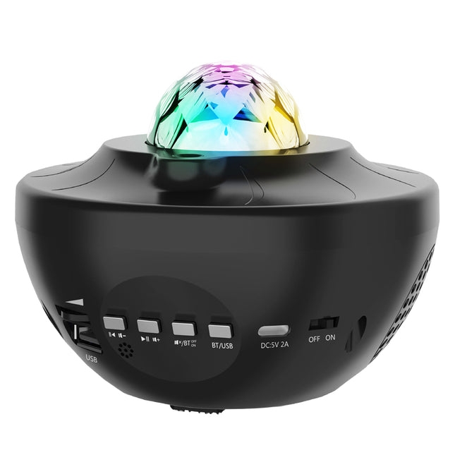 Nattlampa med galax och stjärnprojektor