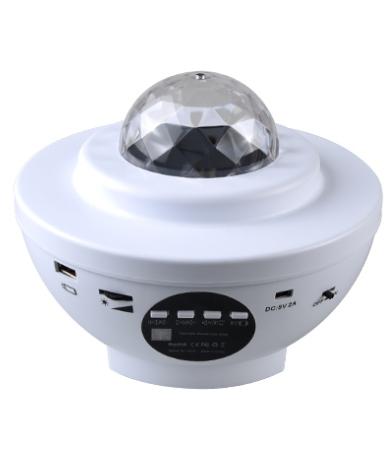 Nattlampa med galax och stjärnprojektor