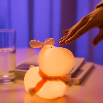 Uppladdningsbar nattlampa älg i silikon