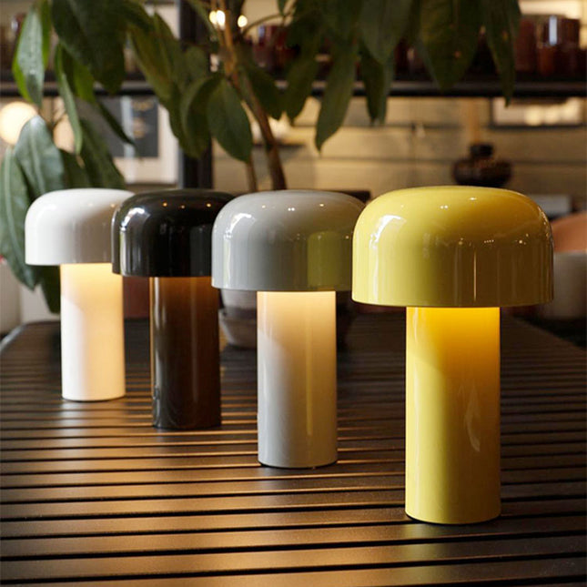 Trådlös bordslampa svamp i retrodesign