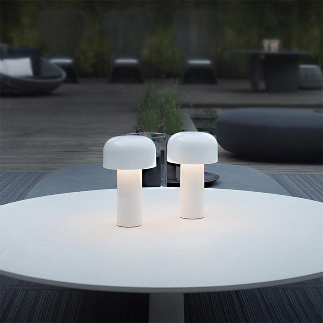 Trådlös bordslampa svamp i retrodesign