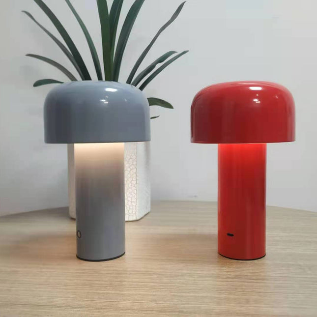 Trådlös bordslampa svamp i retrodesign