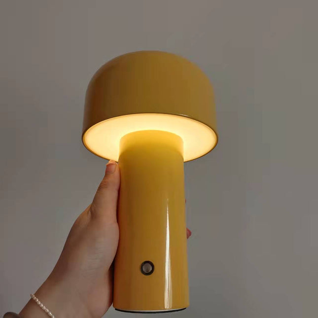 Trådlös bordslampa svamp i retrodesign