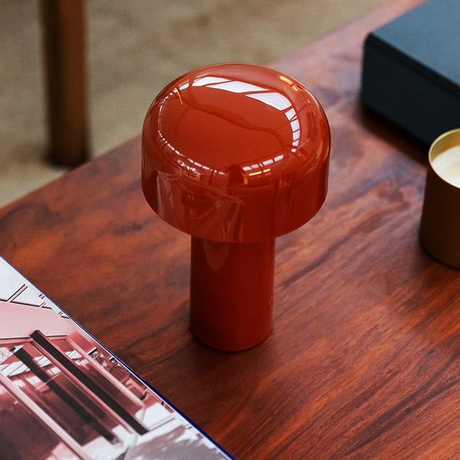 Trådlös bordslampa svamp i retrodesign