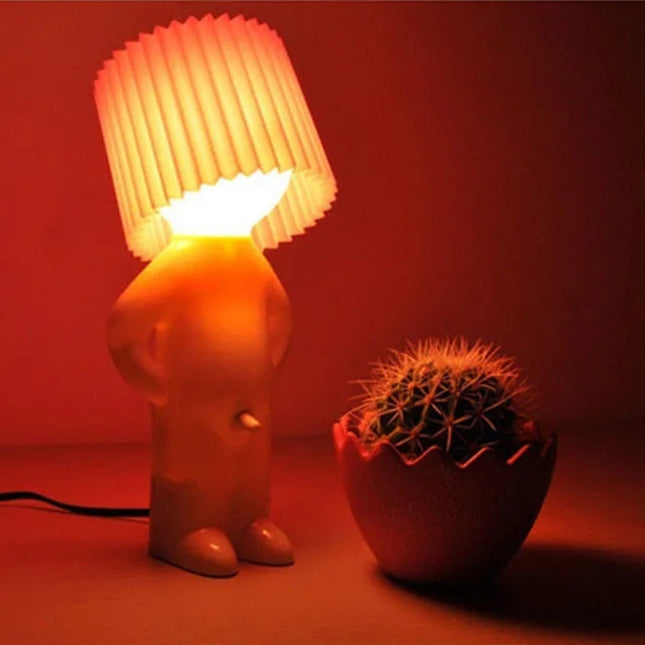 Kreativ designlampa i form av gubbe