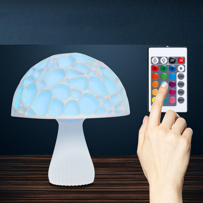 Modern LED nattlampa formad som svamp