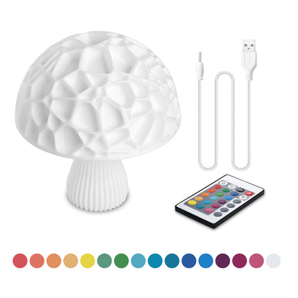 Modern LED nattlampa formad som svamp