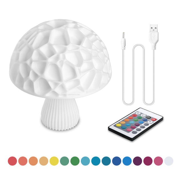Modern LED nattlampa formad som svamp