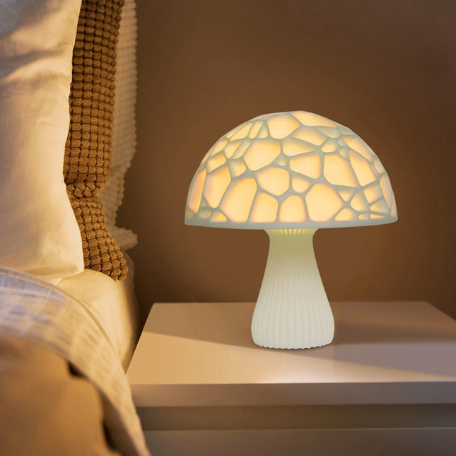 Modern LED nattlampa formad som svamp