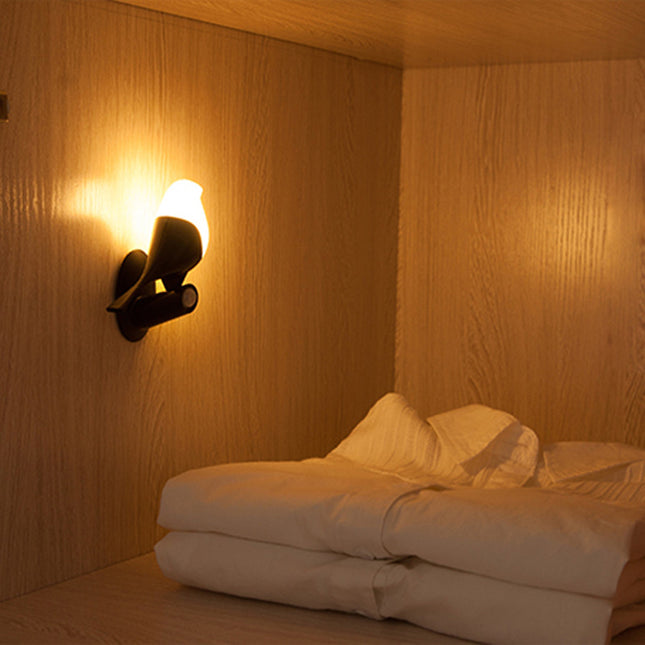 Bordslampa träd med lysande fåglar
