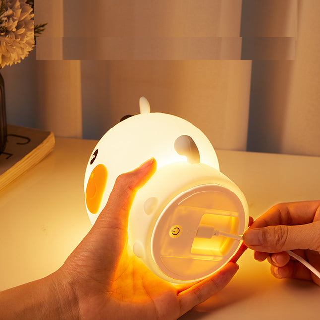 Söt LED nattlampa ko i silikon