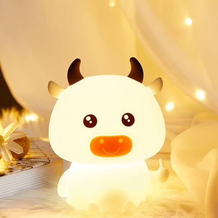 Söt LED nattlampa ko i silikon