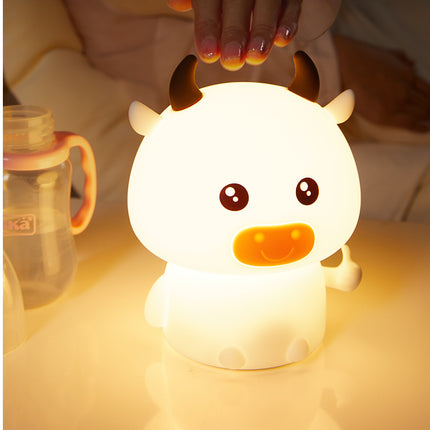 Söt LED nattlampa ko i silikon