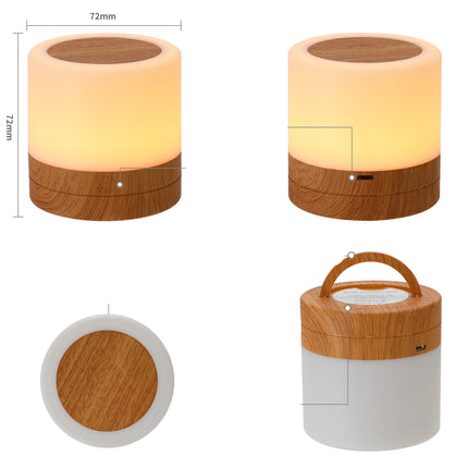 Färgglad touch-nattlampa med LED