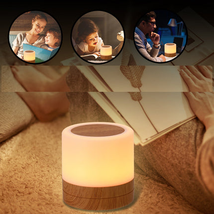 Färgglad touch-nattlampa med LED