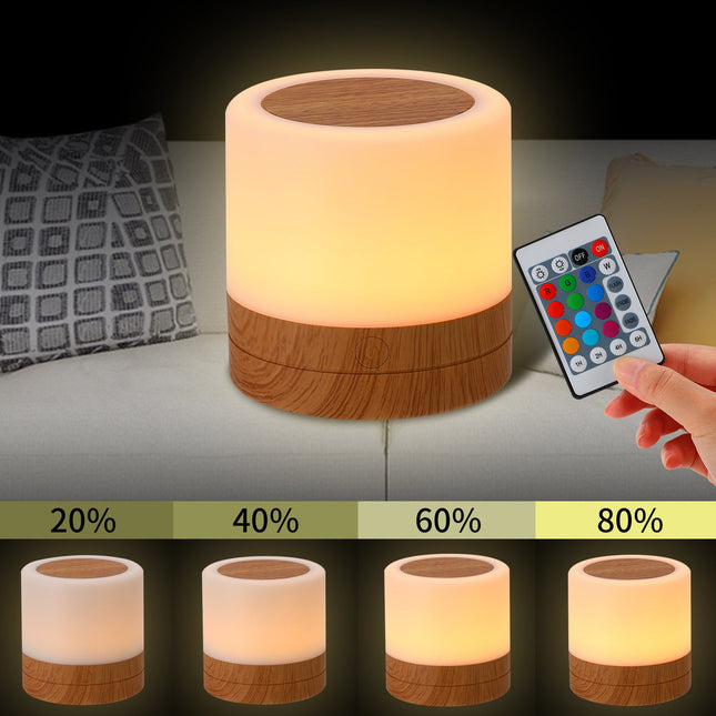 Färgglad touch-nattlampa med LED