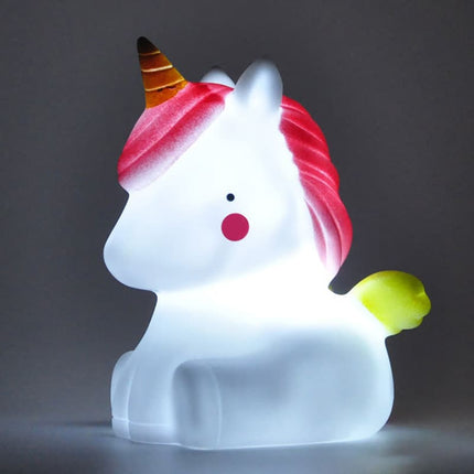 Söt mini enhörning LED nattlampa