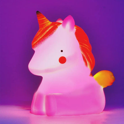 Söt mini enhörning LED nattlampa