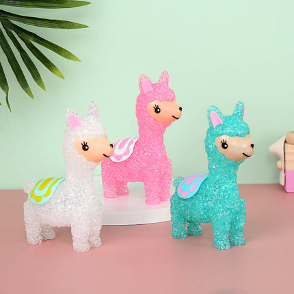 Liten LED nattlampa formad som lama