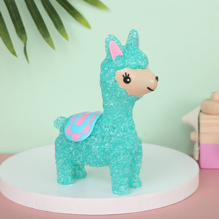 Liten LED nattlampa formad som lama