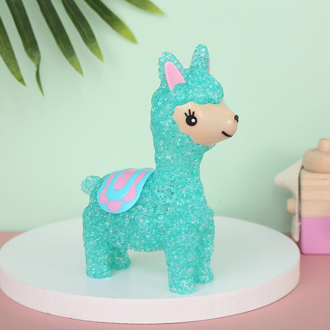 Liten LED nattlampa formad som lama