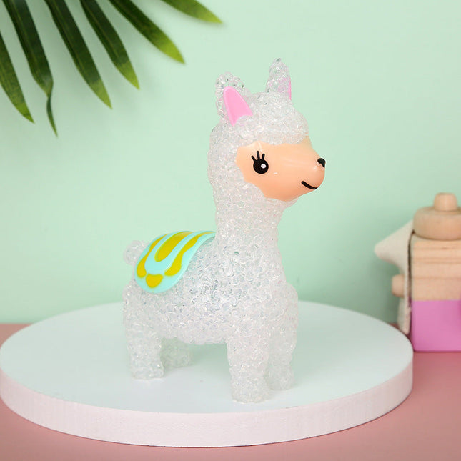 Liten LED nattlampa formad som lama