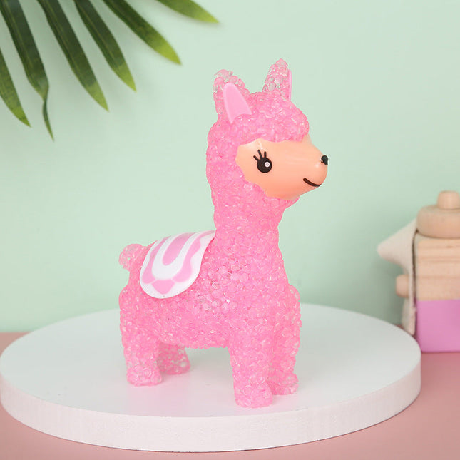 Liten LED nattlampa formad som lama