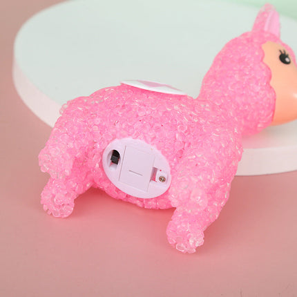 Liten LED nattlampa formad som lama