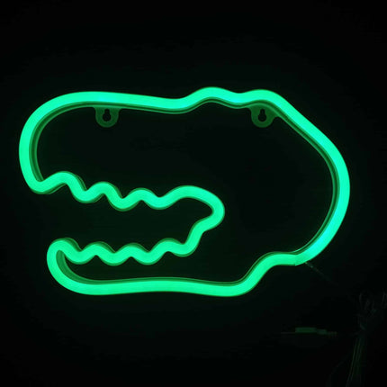 Dinosaurie neonlampa för barnrum väggdekor