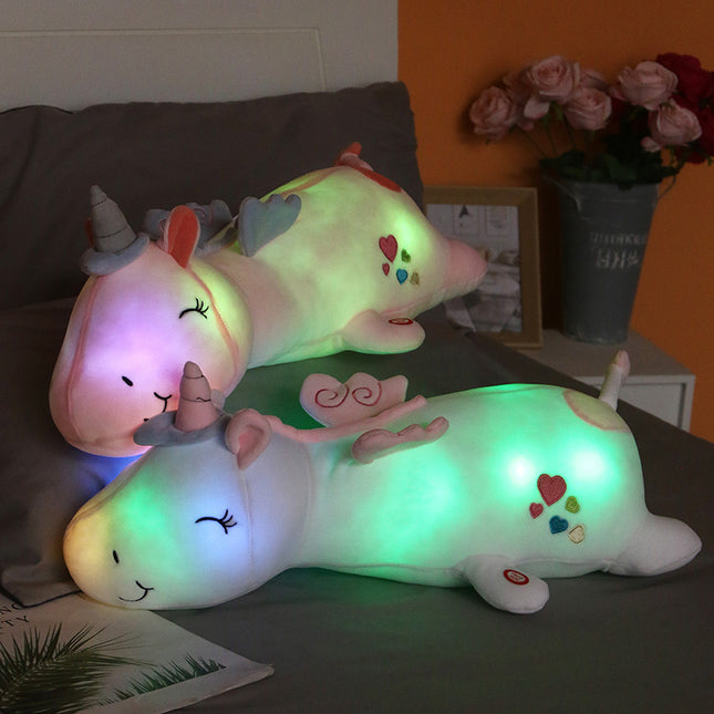 Gosedjur enhörning med LED nattlampa