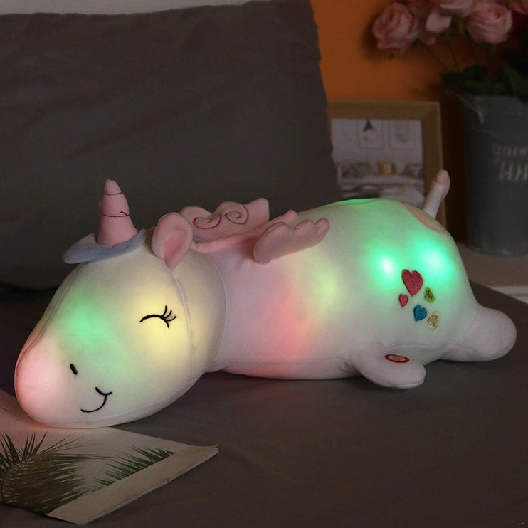 Gosedjur enhörning med LED nattlampa