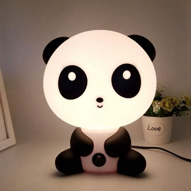 Liten panda nattlampa för sängbord