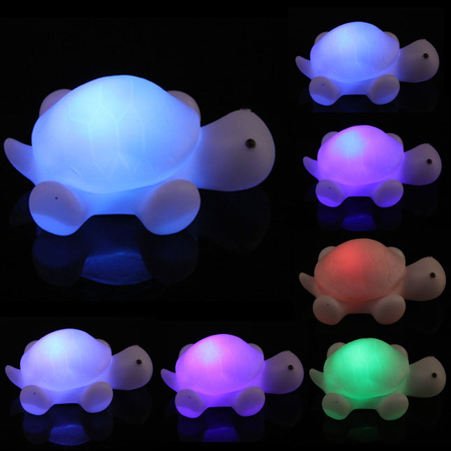 Liten LED nattlampa i form av sköldpadda