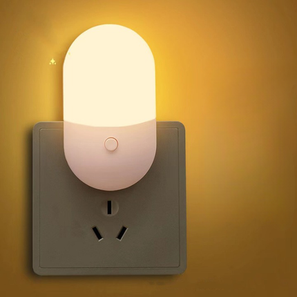Tvåfärgad LED nattlampa för vägguttag