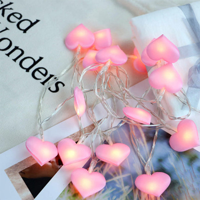 Ljusslinga för barn med rosa hjärtan