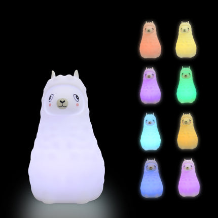 Nattlampa alpacka i silikon med touch