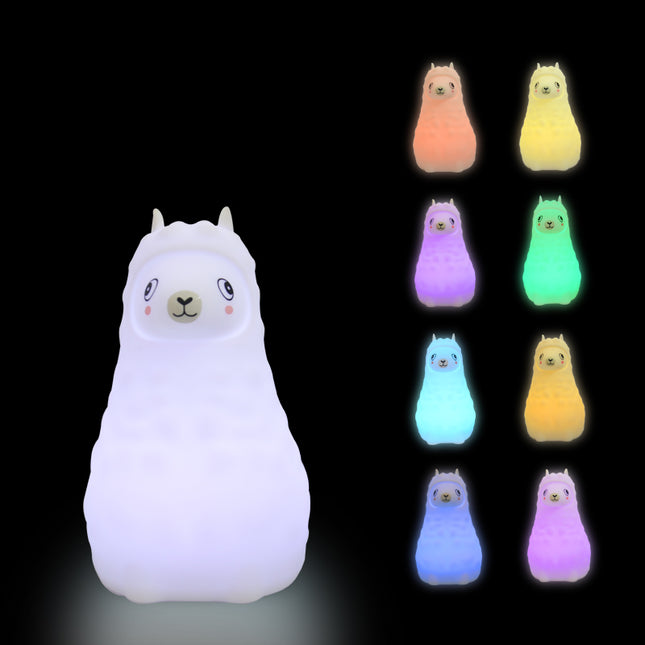 Nattlampa alpacka i silikon med touch