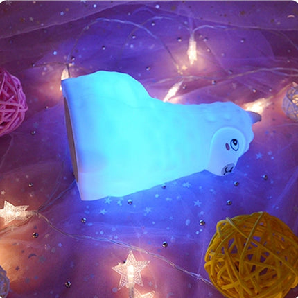 Nattlampa alpacka i silikon med touch